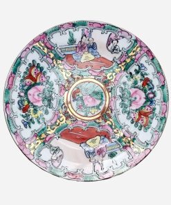Plato de Pan Rose Medallion Canton Siglo 19