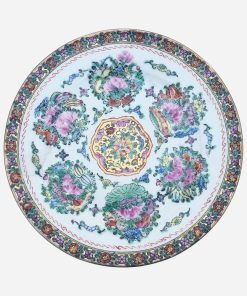 Plato Decorativo Chino Famille Rose Vintage Pender & Peony