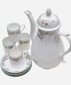 Juego de Café Royal Worcester Incluye Cafetera y 4 Tazas de Café con platillo
