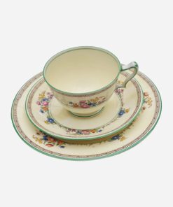 Trío de Té Crown Staffordshire Mid Century